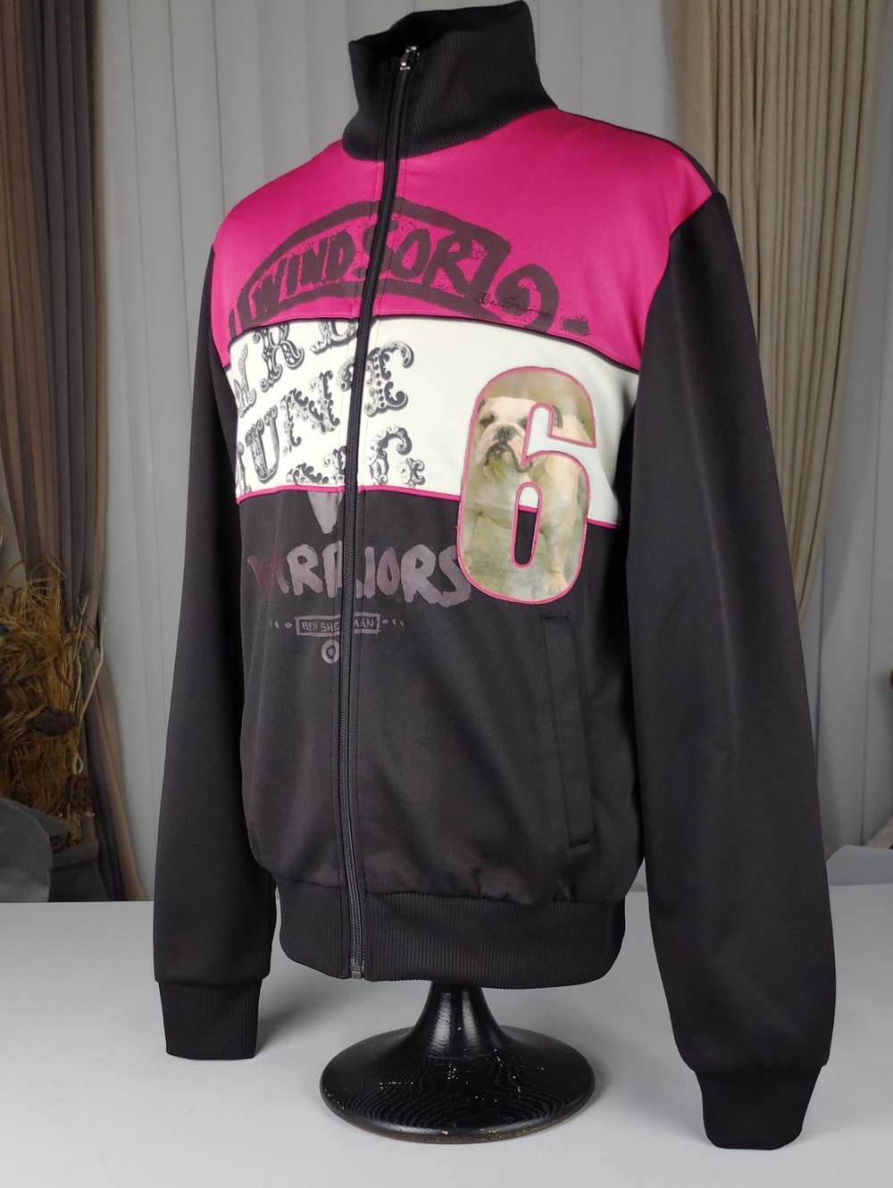 Ben Sherman Men's Pink & Brown Graphic Zip-Up Jacket
